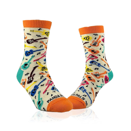 Guitar Pattern Socks  (Ages 5-7)