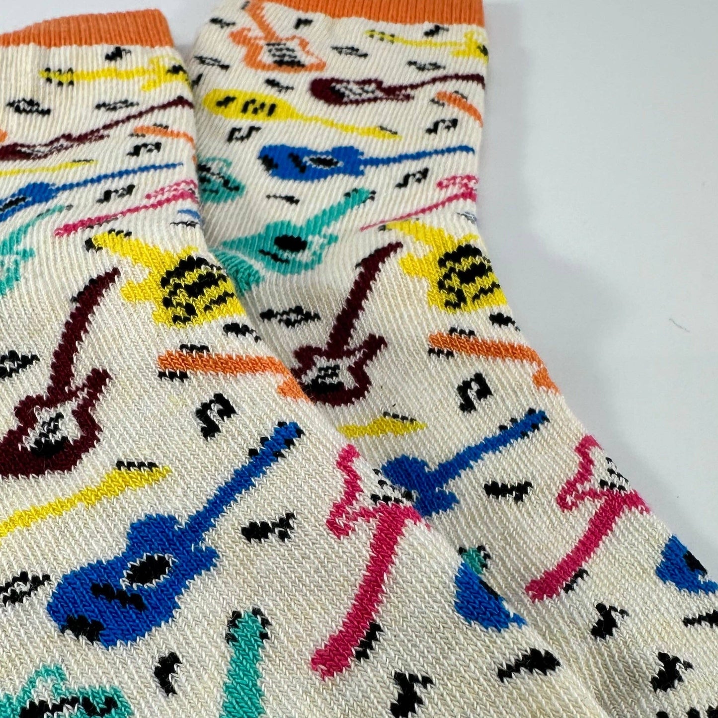 Guitar Pattern Socks (Ages 5-7)