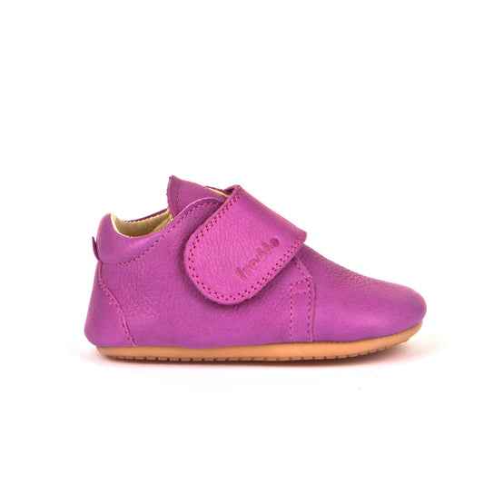 Prewalkers Classic - Single Velcro Leather Baby Shoes in Fuchsia