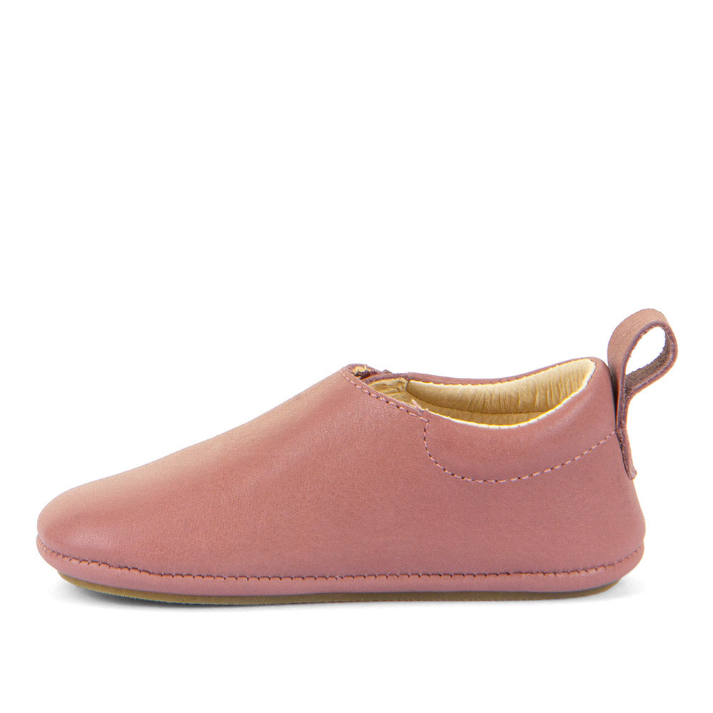 Barefoot Prewalkers - Single Velcro Leather Baby Shoes in Dark Pink