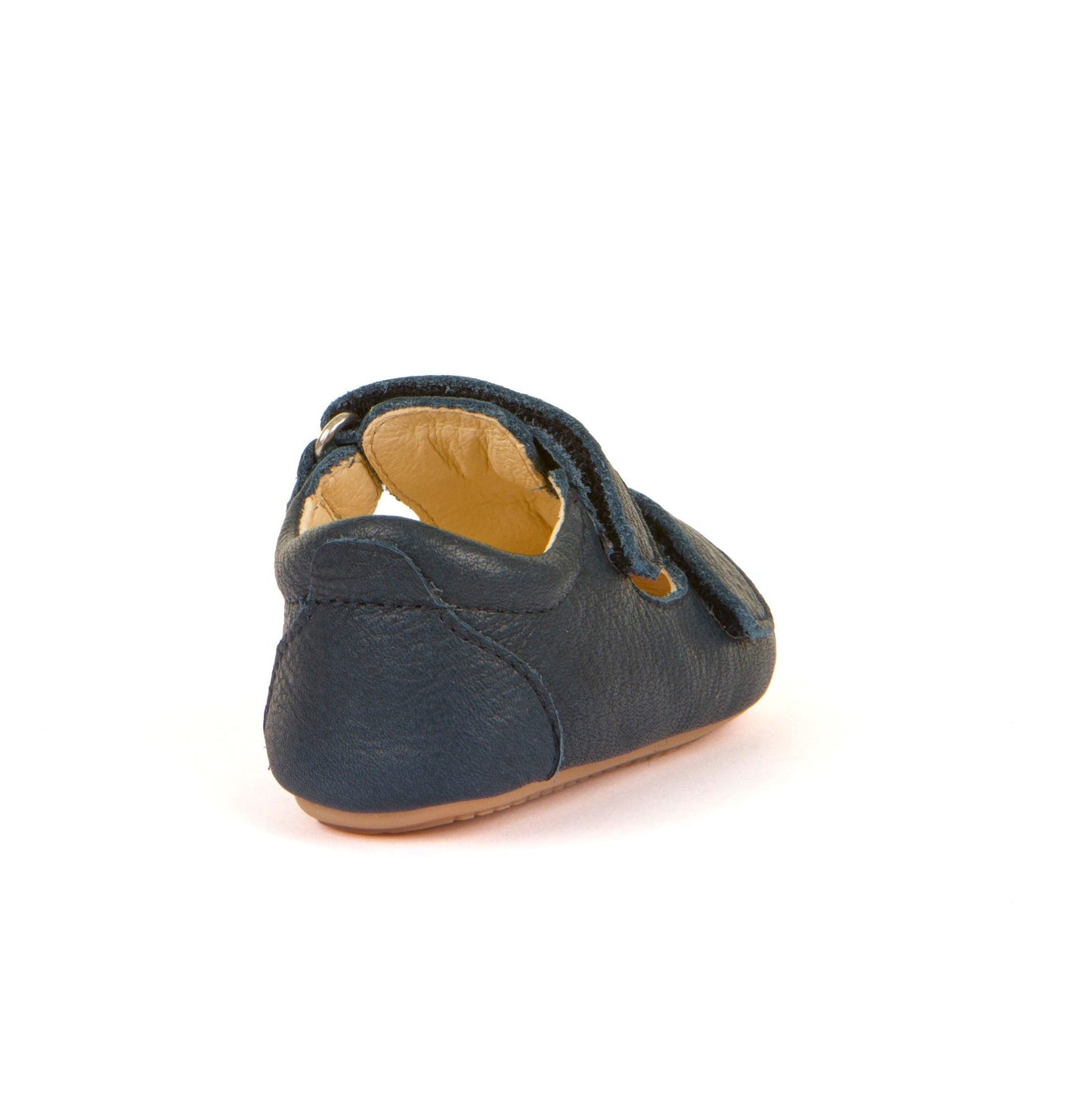Prewalkers Double Velcro Leather Sandal in Dark Blue