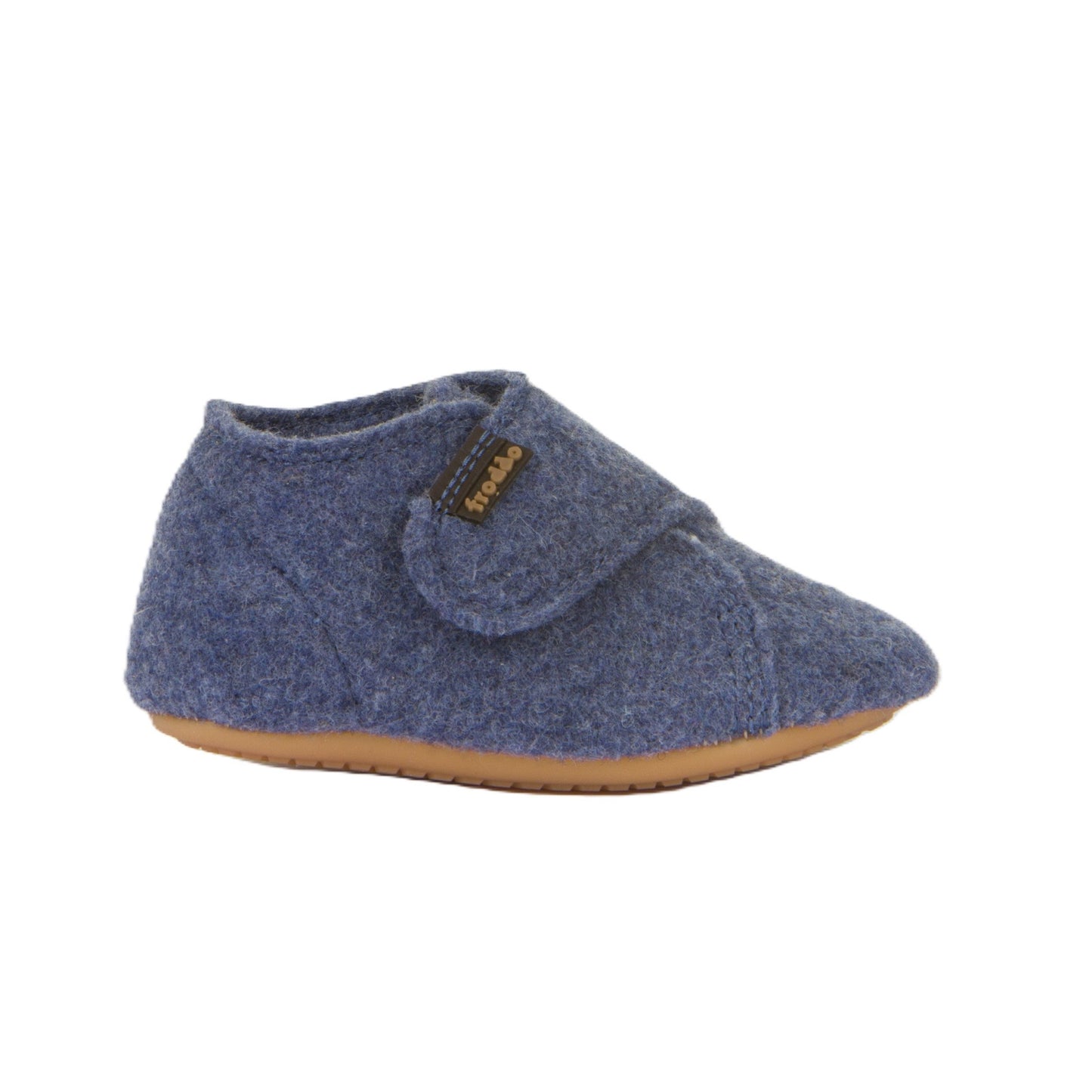 Prewalkers Wooly Baby Slipper with Velcro in Denim
