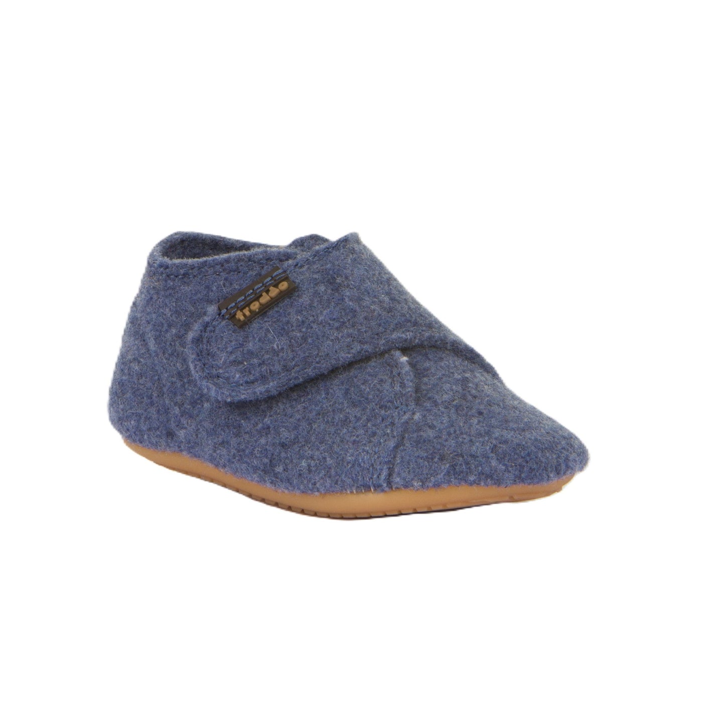 Prewalkers Wooly Baby Slipper with Velcro in Denim