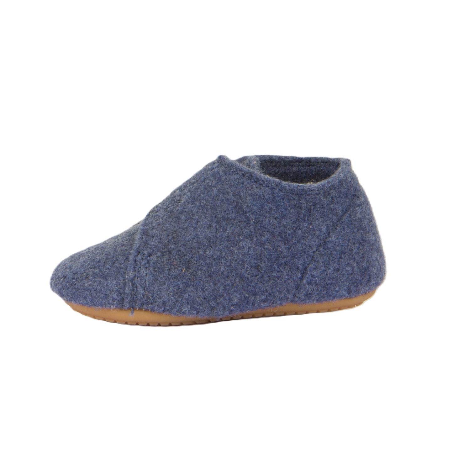 Prewalkers Wooly Baby Slipper with Velcro in Denim