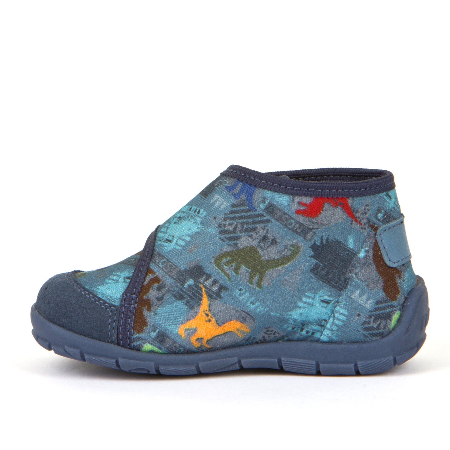 Classic High-Top Slipper - Denim with Dinosaur Print