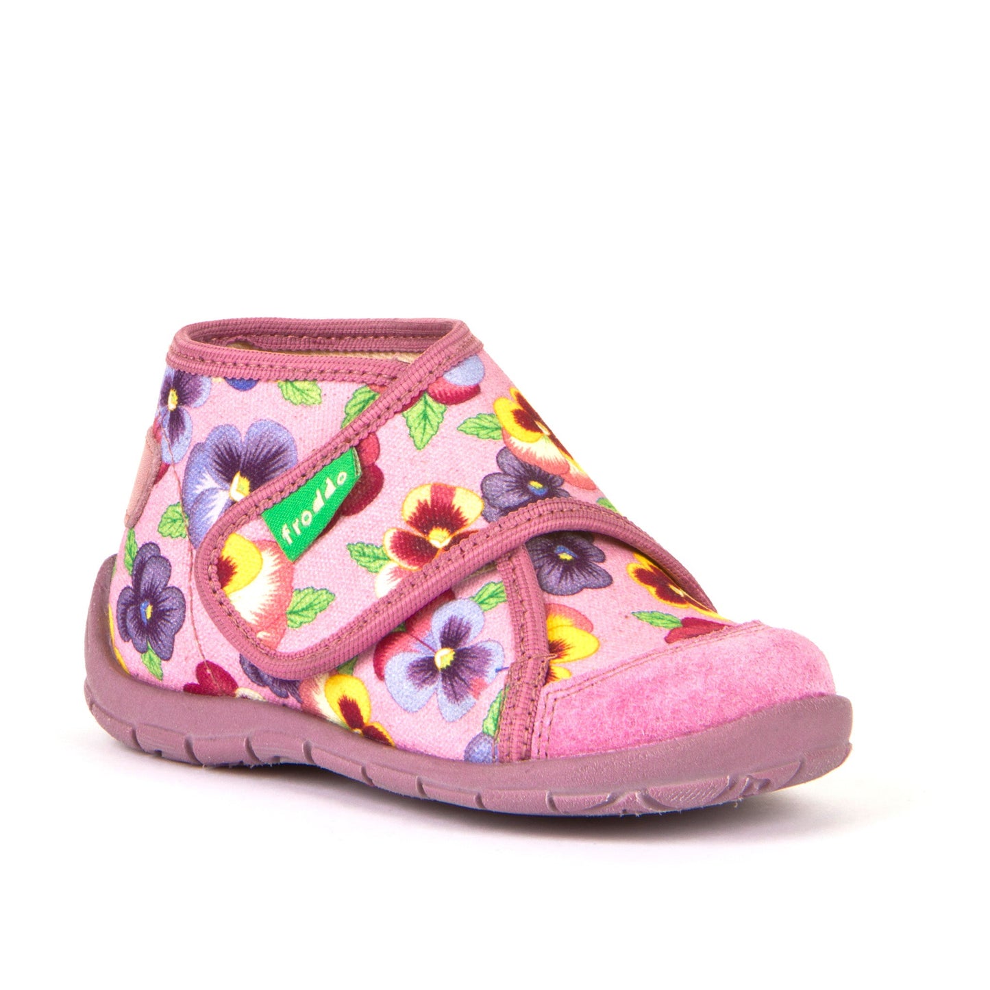 Classic High-Top Slipper - Pink with Pansy Print