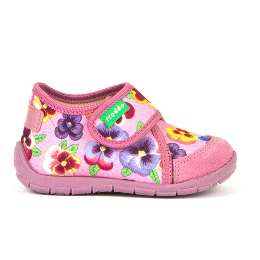 Classic Slipper - Pink with Pansy Print