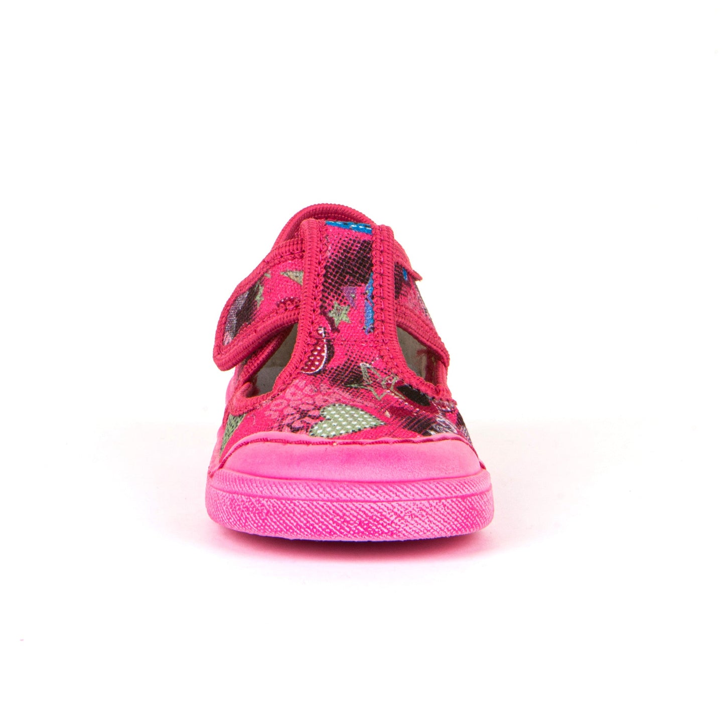 Rosario T-Bar Canvas - Fuchsia with Heart Print