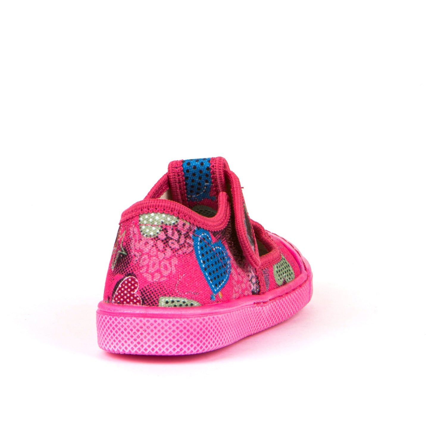 Rosario T-Bar Canvas - Fuchsia with Heart Print