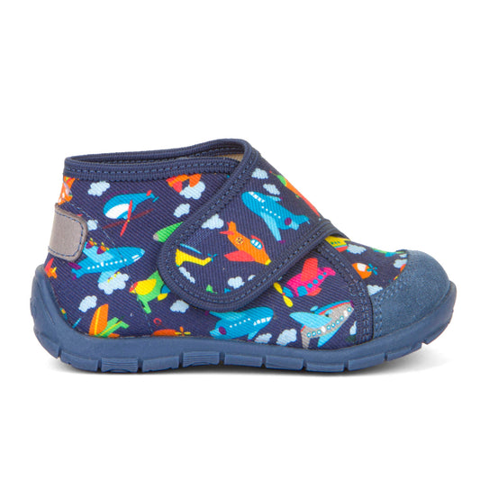 Classic High-Top Slipper - Denim with Plane Print