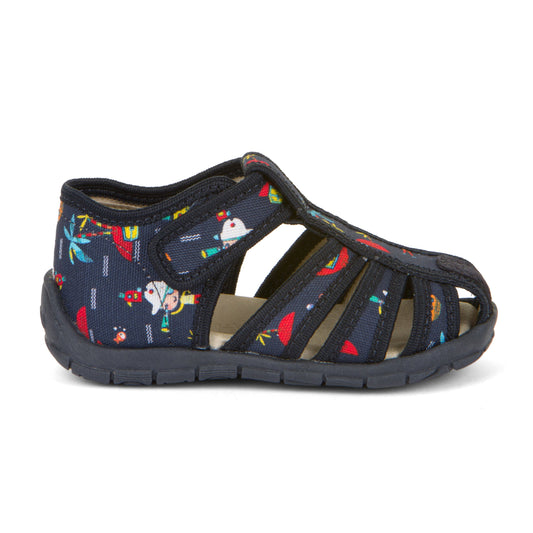 Canvas Sandal - Dark Blue with High Seas Adventure Print