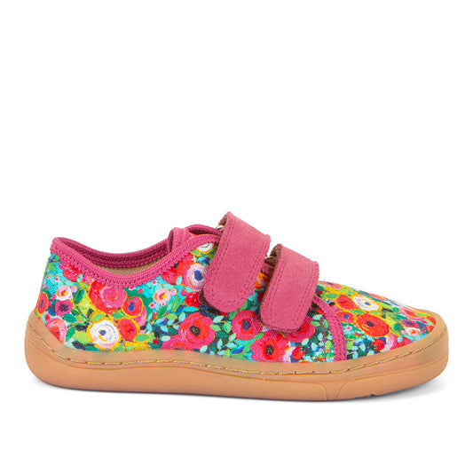 Barefoot Canvas - Fuchsia with Wild Flowers Print
