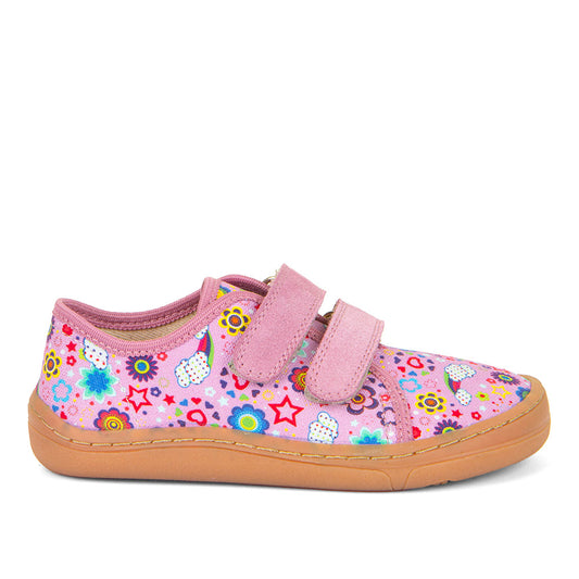 Barefoot Canvas - Pink with Playful Doodles – Flowers, Hearts & Stars