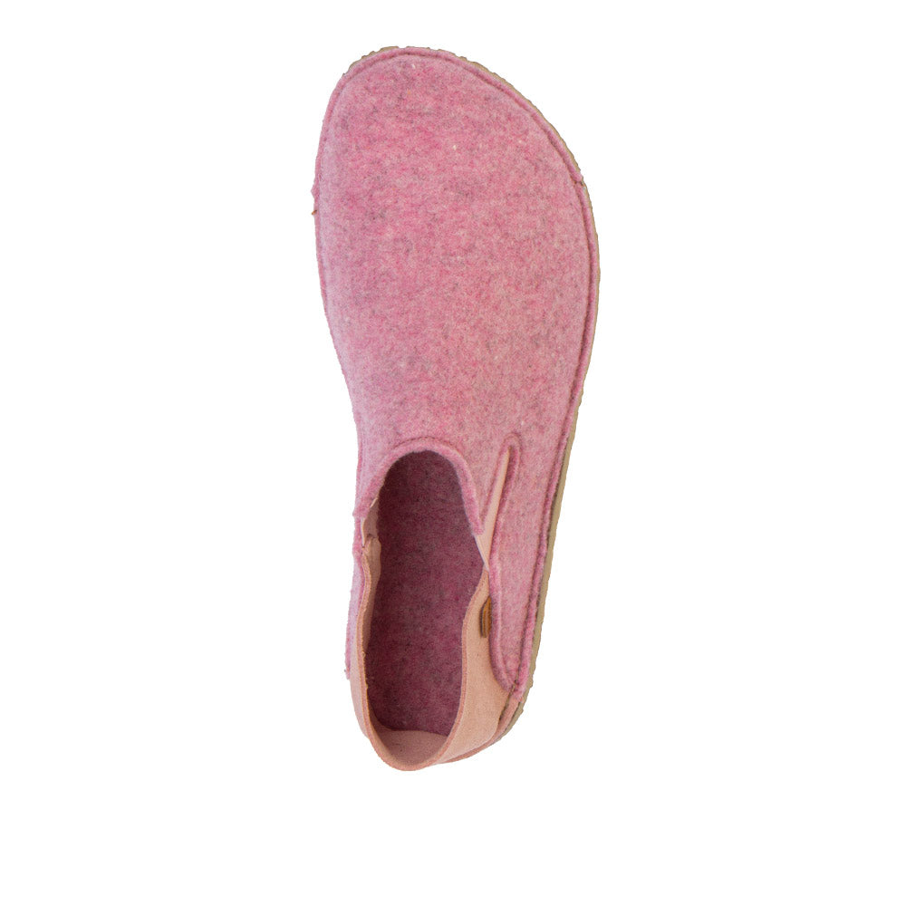 Barefoot Slip On Wooly Slipper Pink