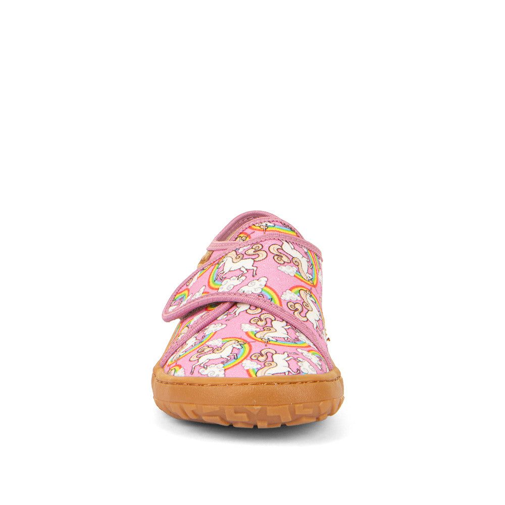Barefoot Canvas – White/Pink with Magical Unicorn Print