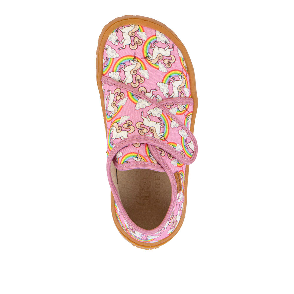 Barefoot Canvas – White/Pink with Magical Unicorn Print