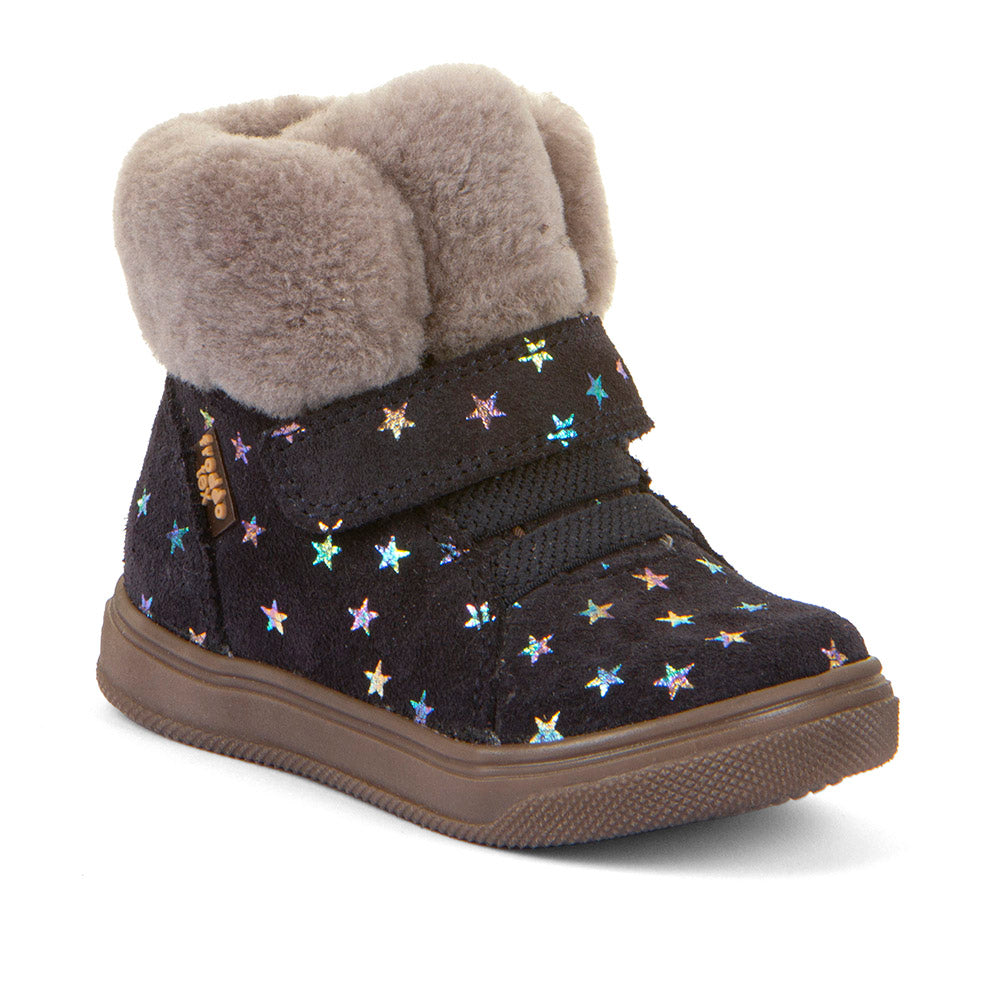 Basco TEX Waterproof Leather Boot Black with Sparkly Stars
