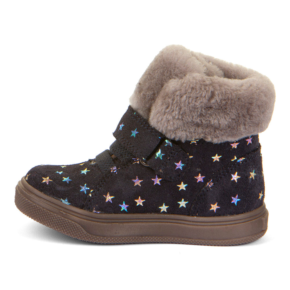 Basco TEX Waterproof Leather Boot Black with Sparkly Stars