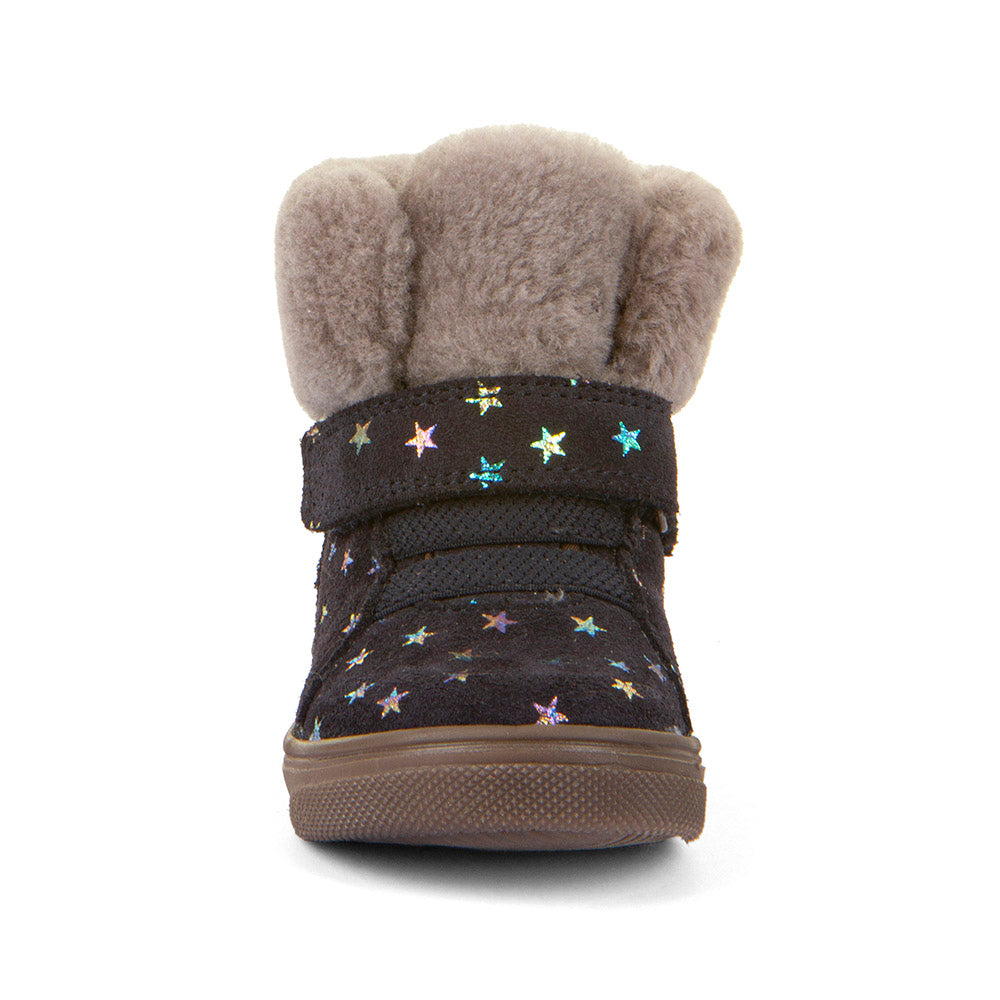 Basco TEX Waterproof Leather Boot Black with Sparkly Stars