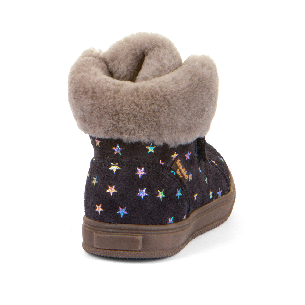 Basco TEX Waterproof Leather Boot Black with Sparkly Stars