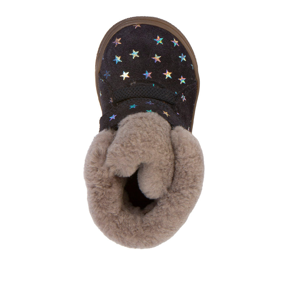 Basco TEX Waterproof Leather Boot Black with Sparkly Stars