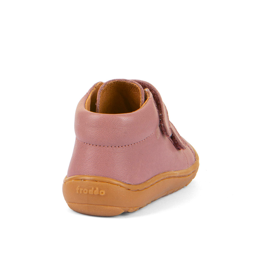 Barefoot First Step Leather Shoes in Dark Pink