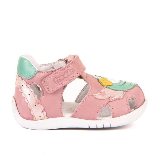Bambi Step Sandal – Pink with Unicorn Detail