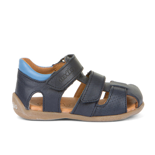 Carte Double Sandal – Dark Blue with Light Blue Heel Mustache