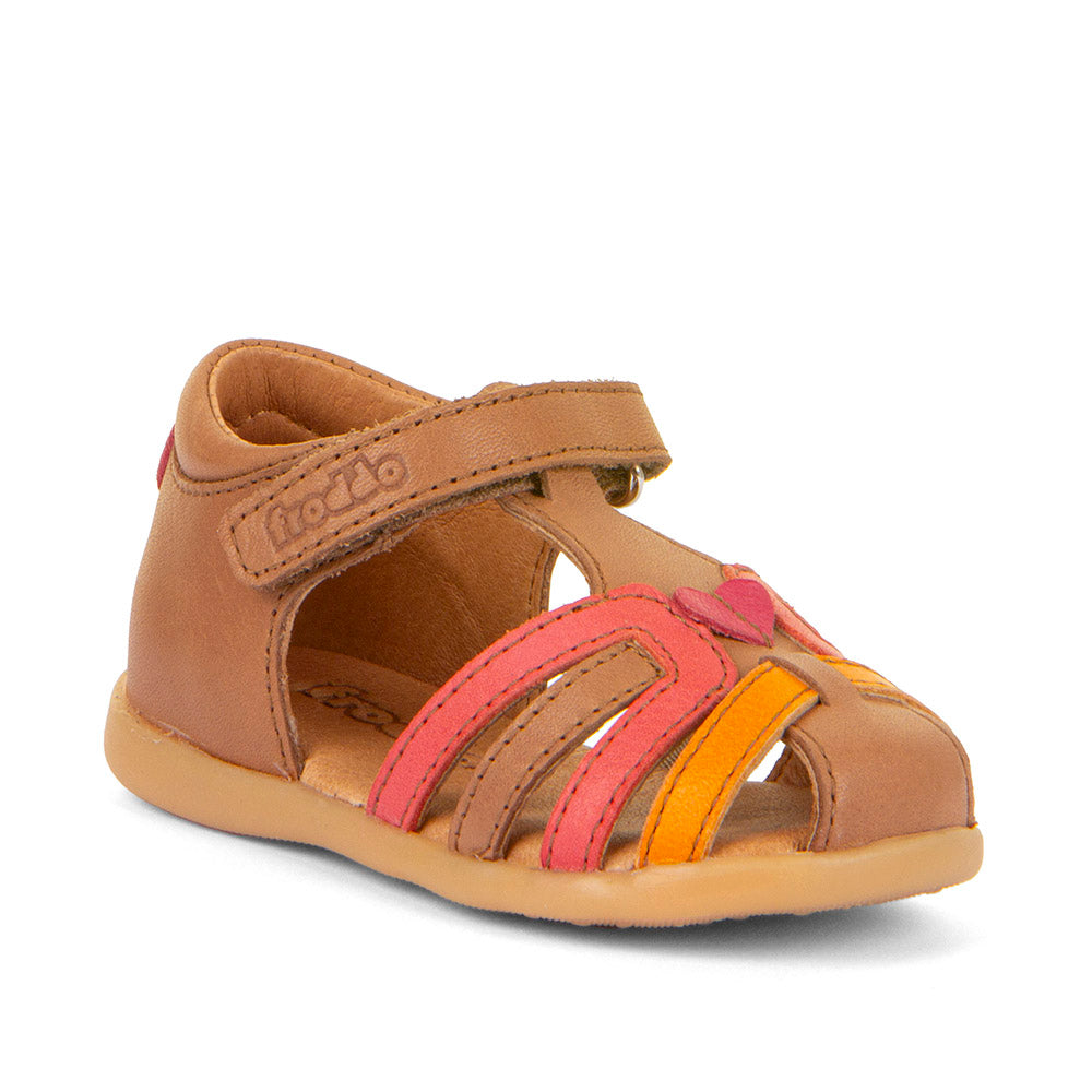 Daisy Sandal – Brown with Heart Detailing