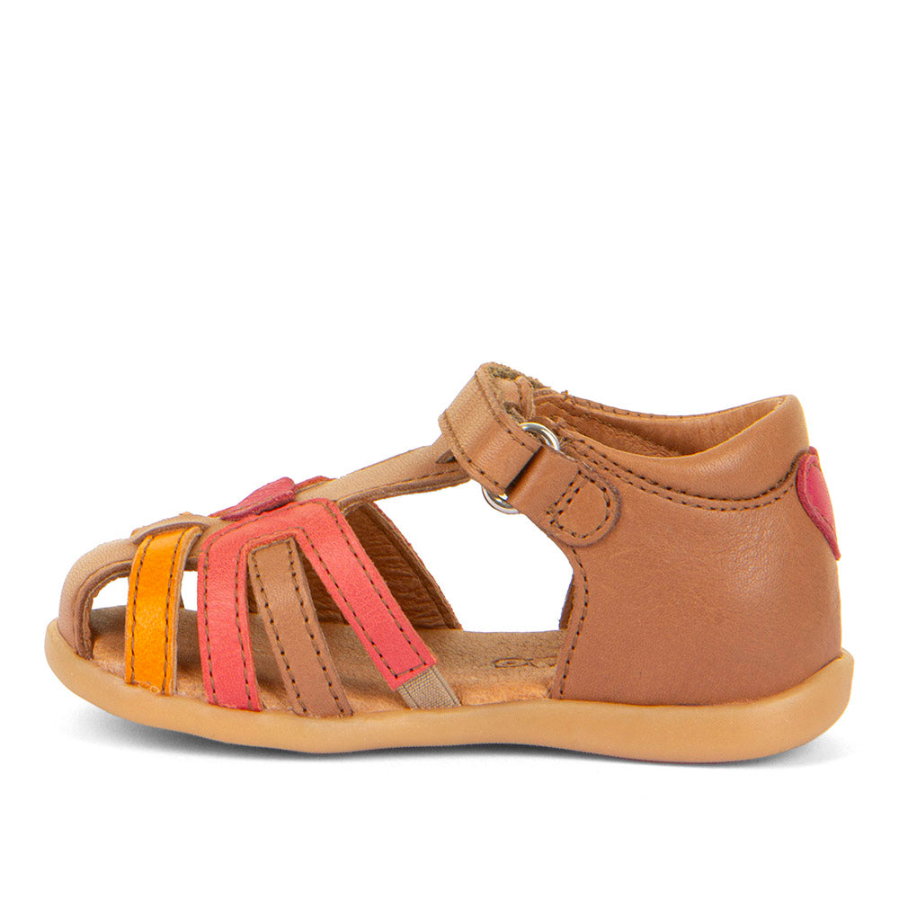 Daisy Sandal – Brown with Heart Detailing