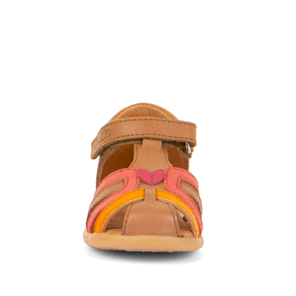 Daisy Sandal – Brown with Heart Detailing