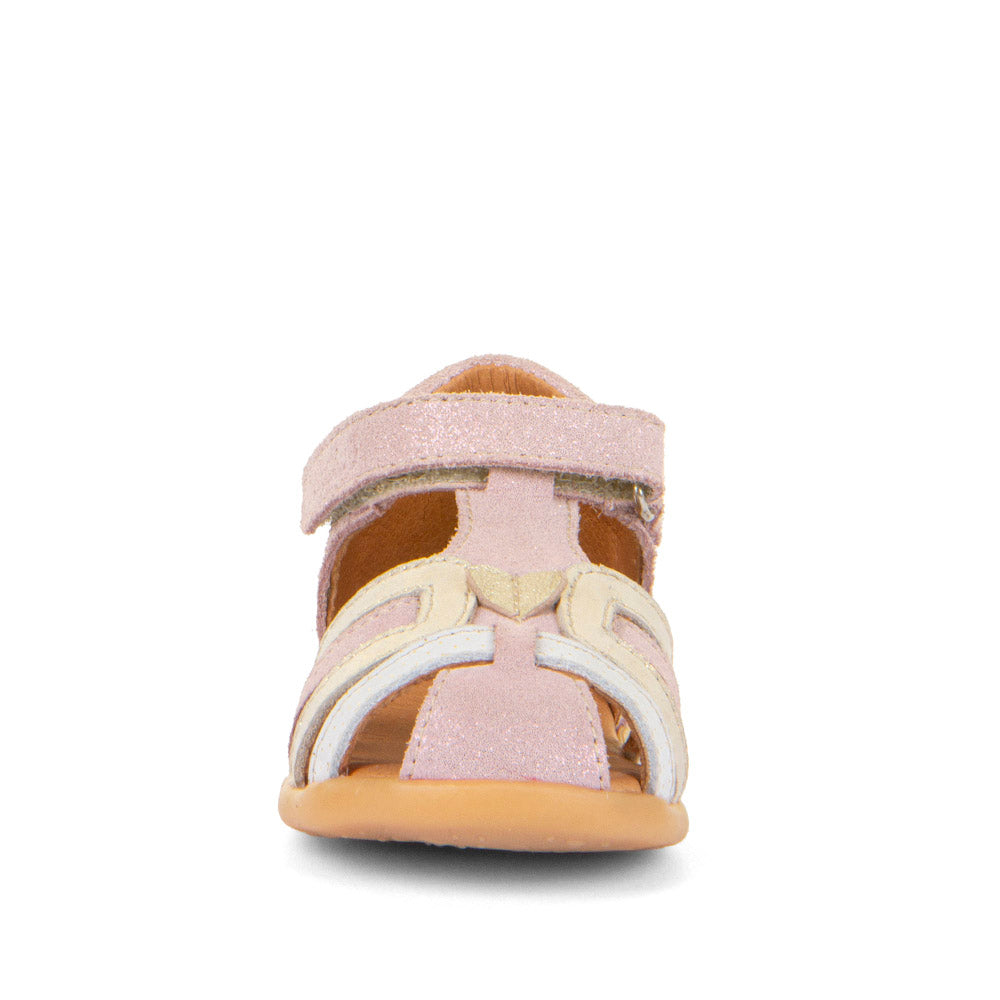 Daisy Sandal – Pink Shine with Sparkly Heart Detailing