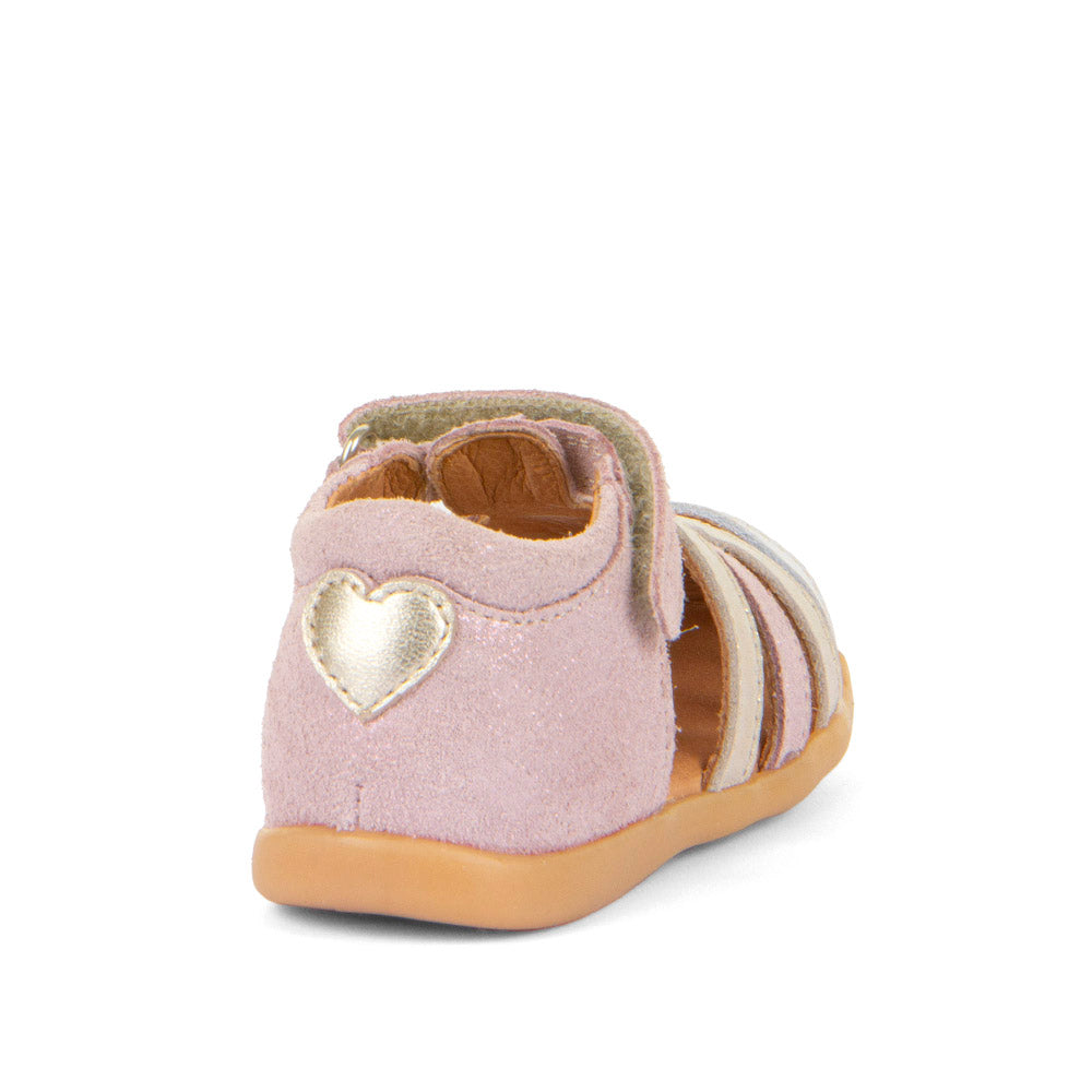 Daisy Sandal – Pink Shine with Sparkly Heart Detailing
