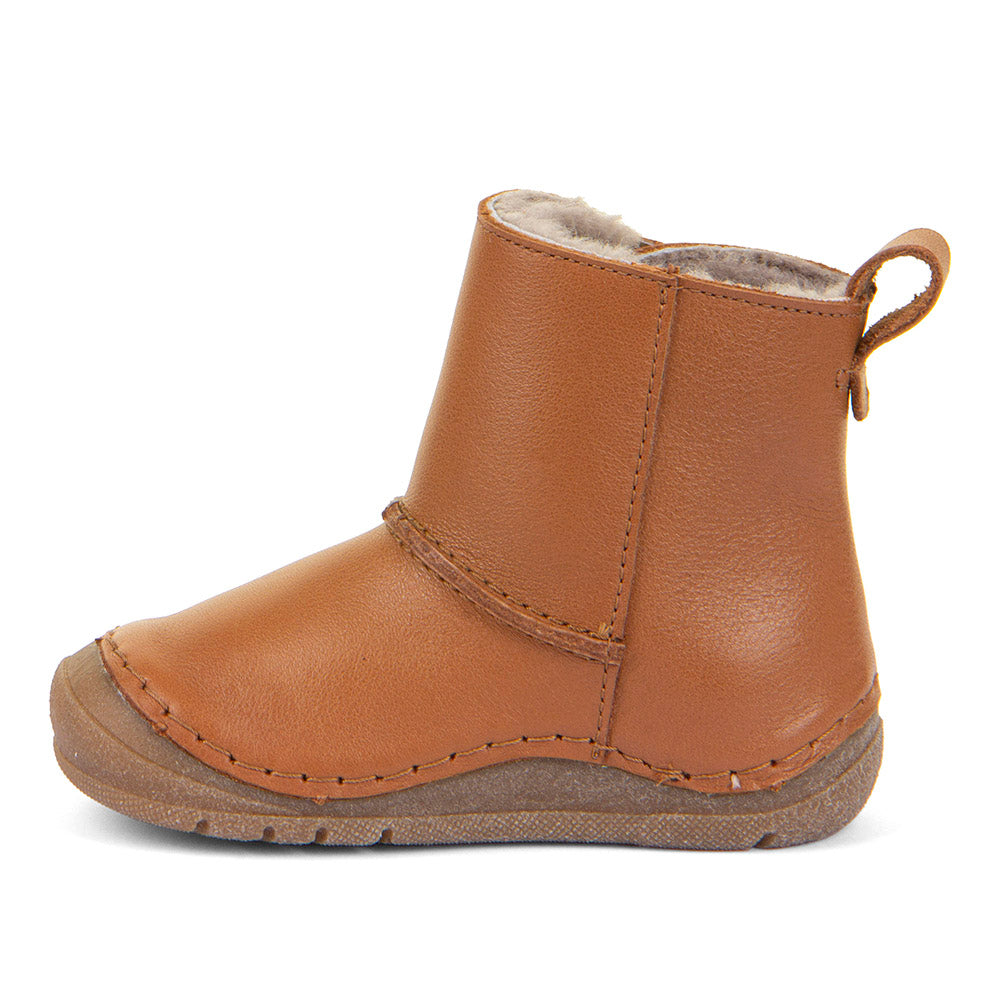 Paix Up Winter Boots with Sheepskin lining in Cognac