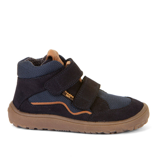 Barefoot Autumn TEX Waterproof Shoes – Leather & Mesh in Dark Blue