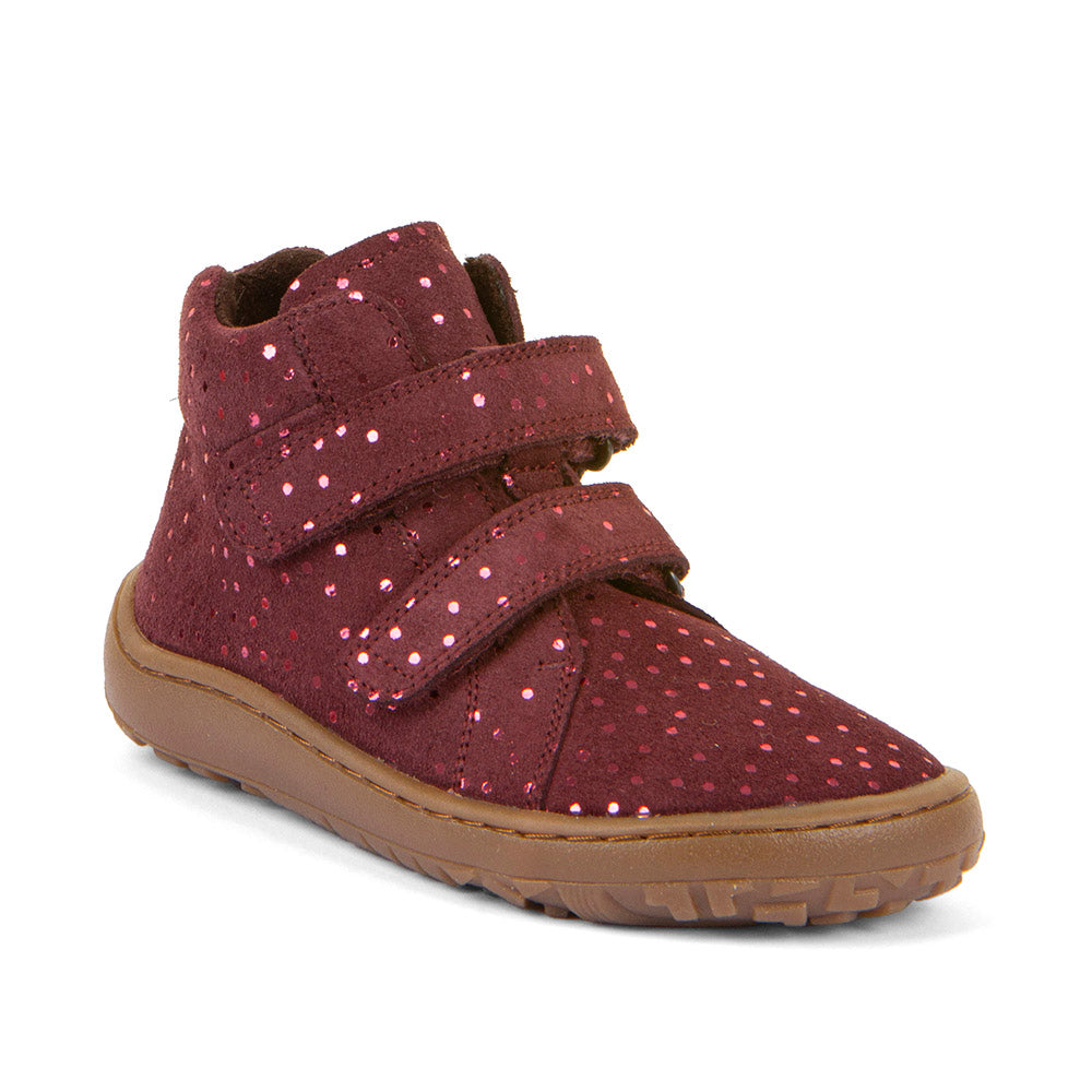 Barefoot Autumn Water-Repellent Leather Shoes in Bordeaux+