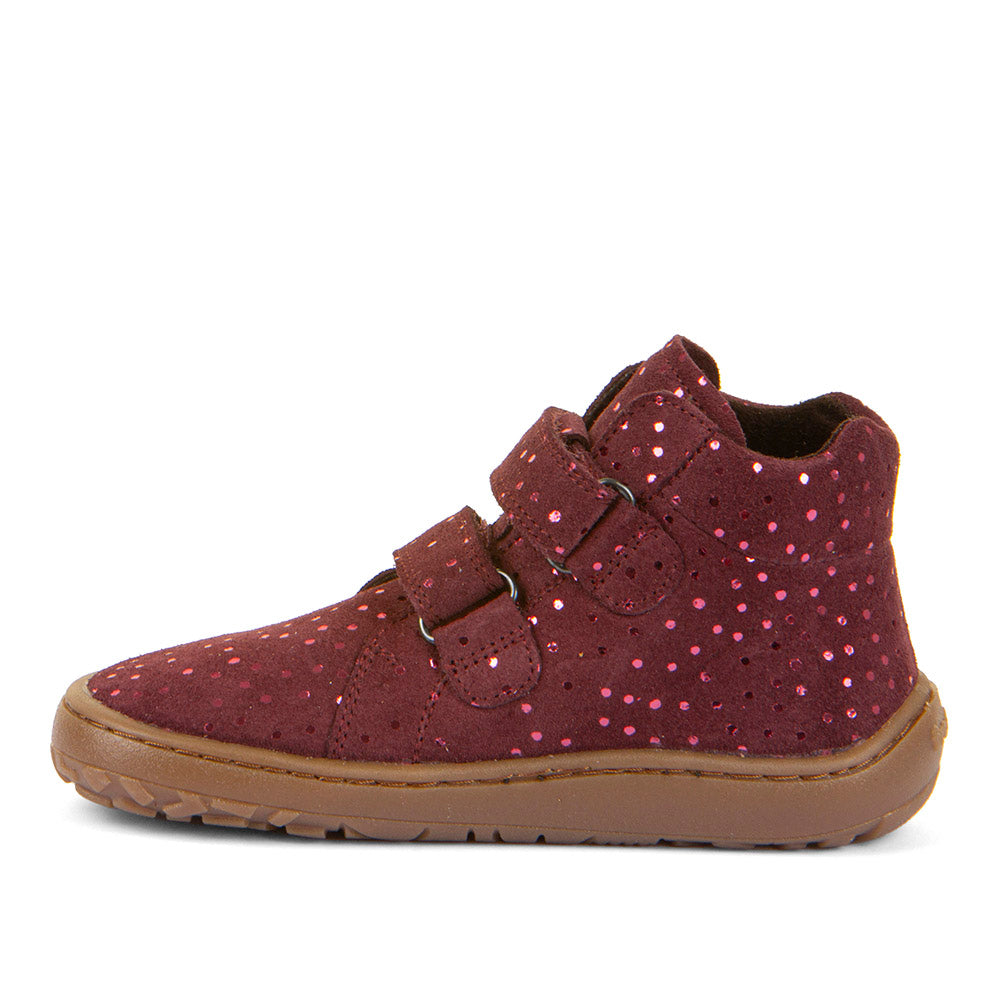 Barefoot Autumn Water-Repellent Leather Shoes in Bordeaux+