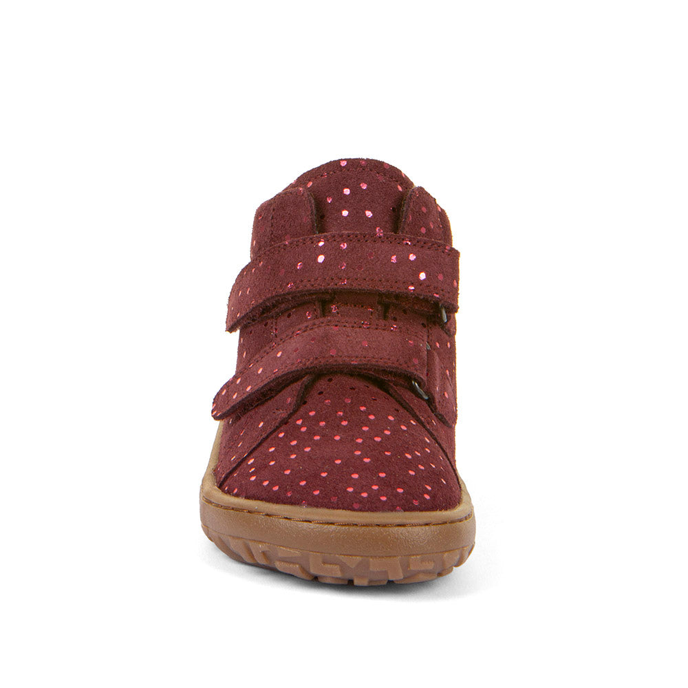 Barefoot Autumn Water-Repellent Leather Shoes in Bordeaux+