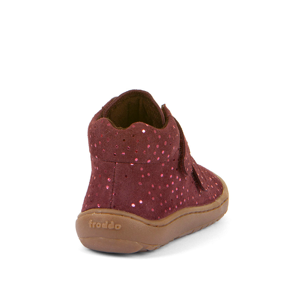 Barefoot Autumn Water-Repellent Leather Shoes in Bordeaux+