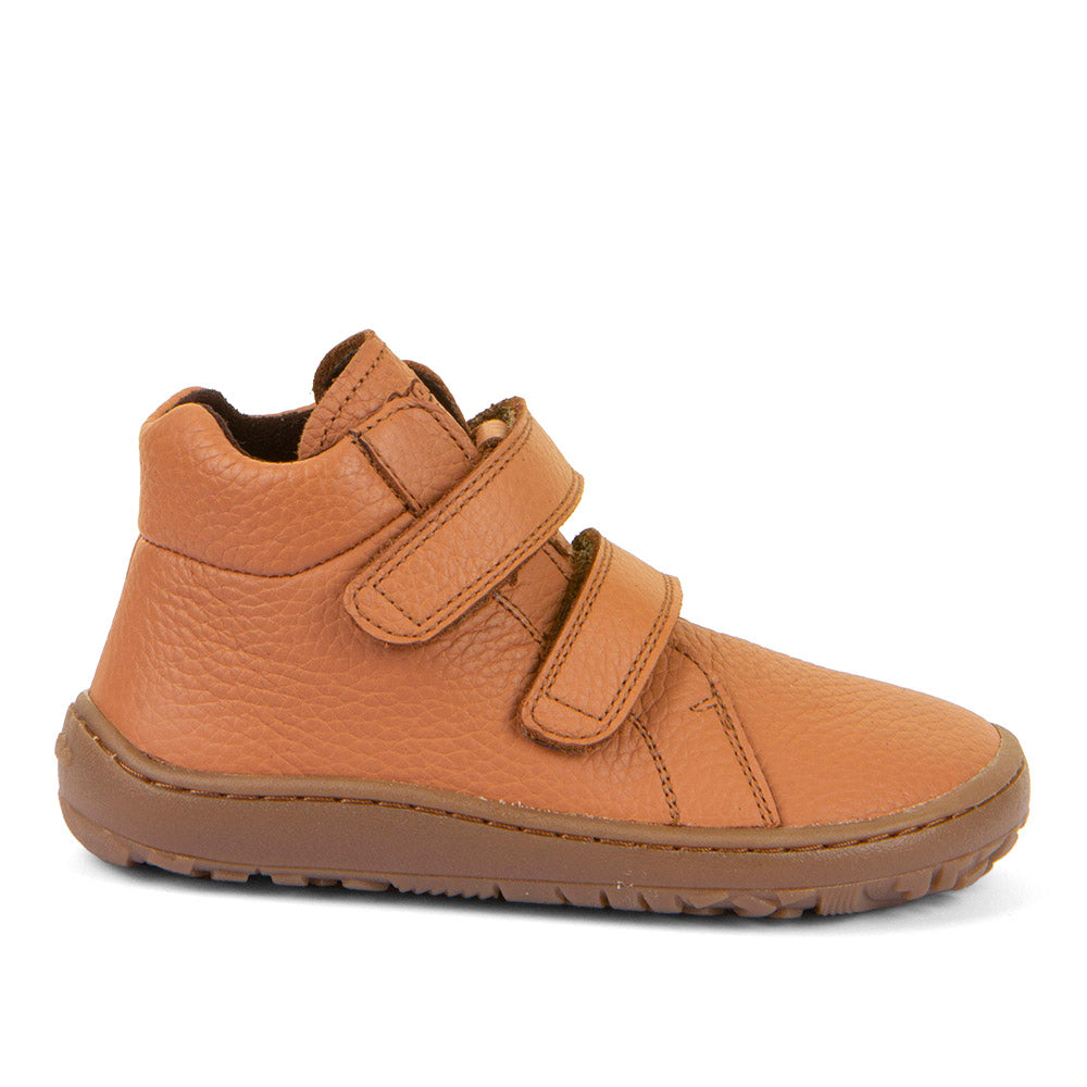 Barefoot Autumn Water-Repellent Leather Shoes in Cognac