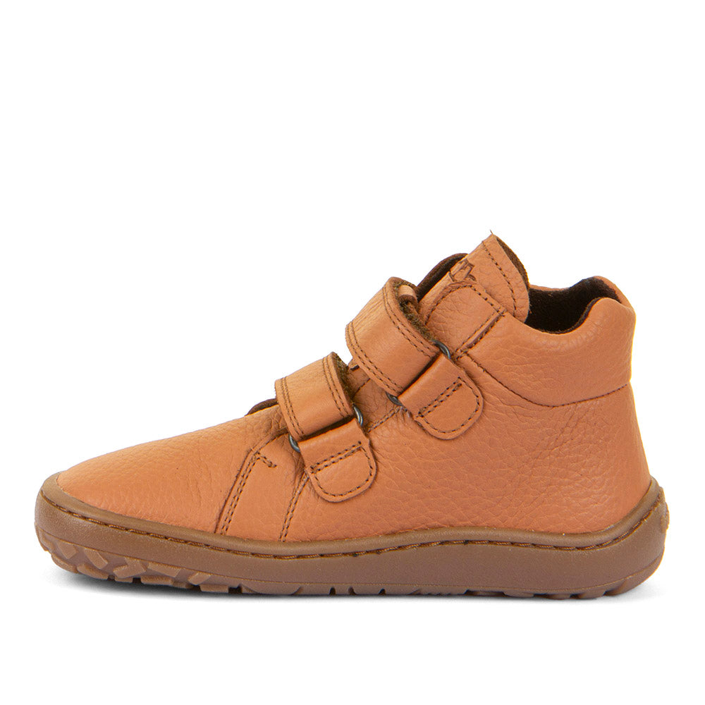 Barefoot Autumn Water-Repellent Leather Shoes in Cognac