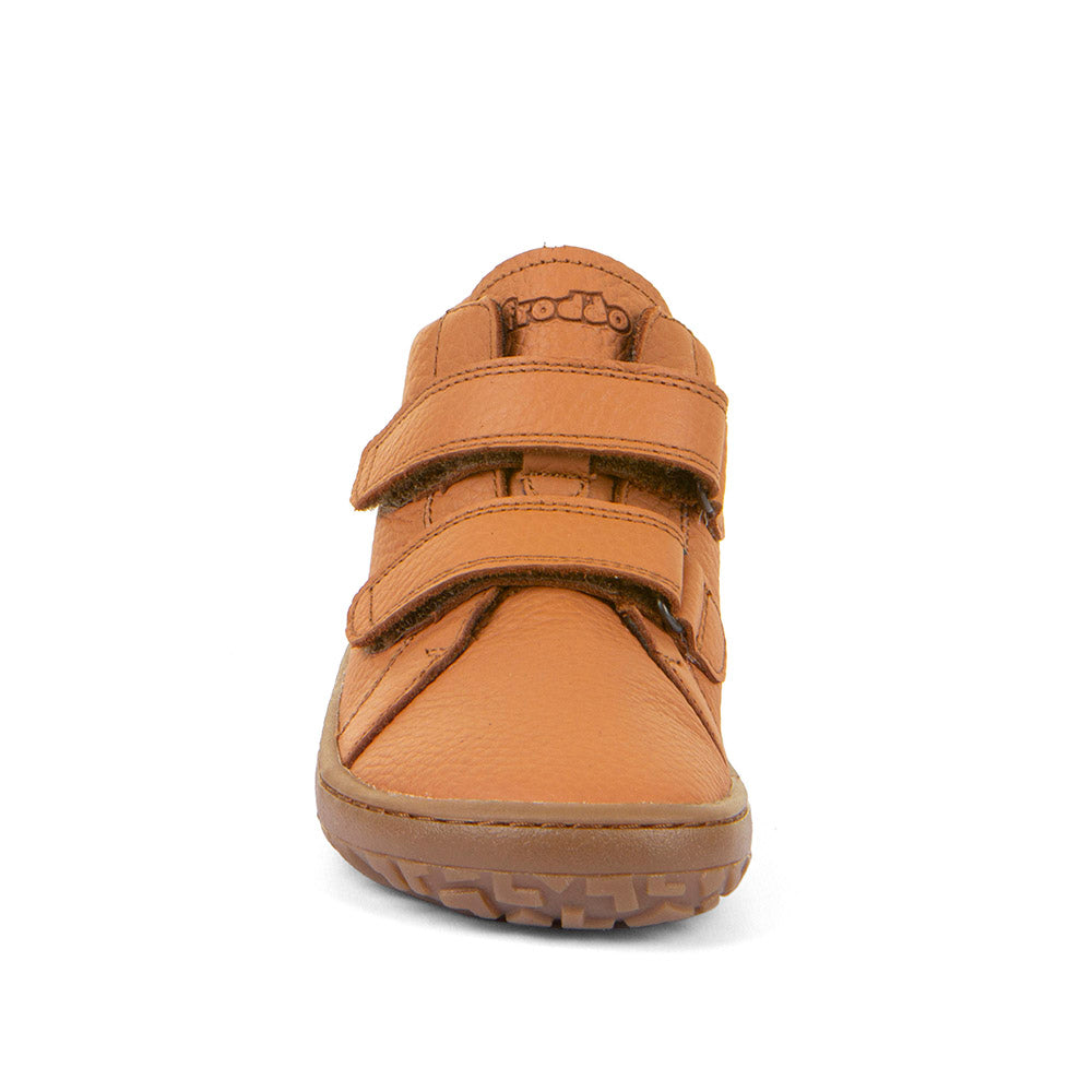 Barefoot Autumn Water-Repellent Leather Shoes in Cognac