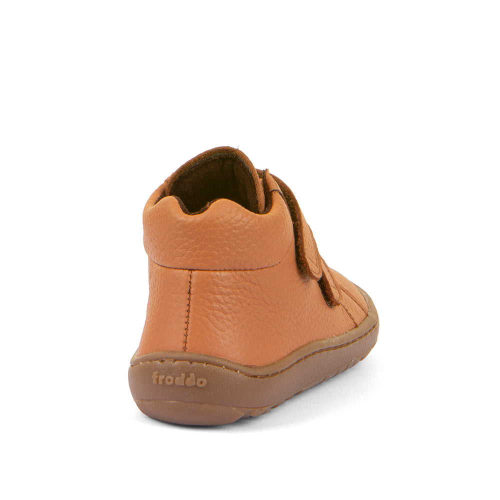 Barefoot Autumn Water-Repellent Leather Shoes in Cognac