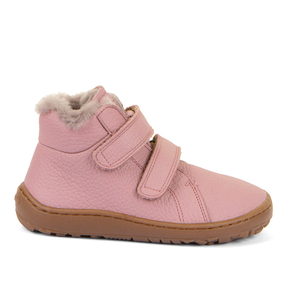 Barefoot Autumn Water-Repellent Leather Shoes in Pink