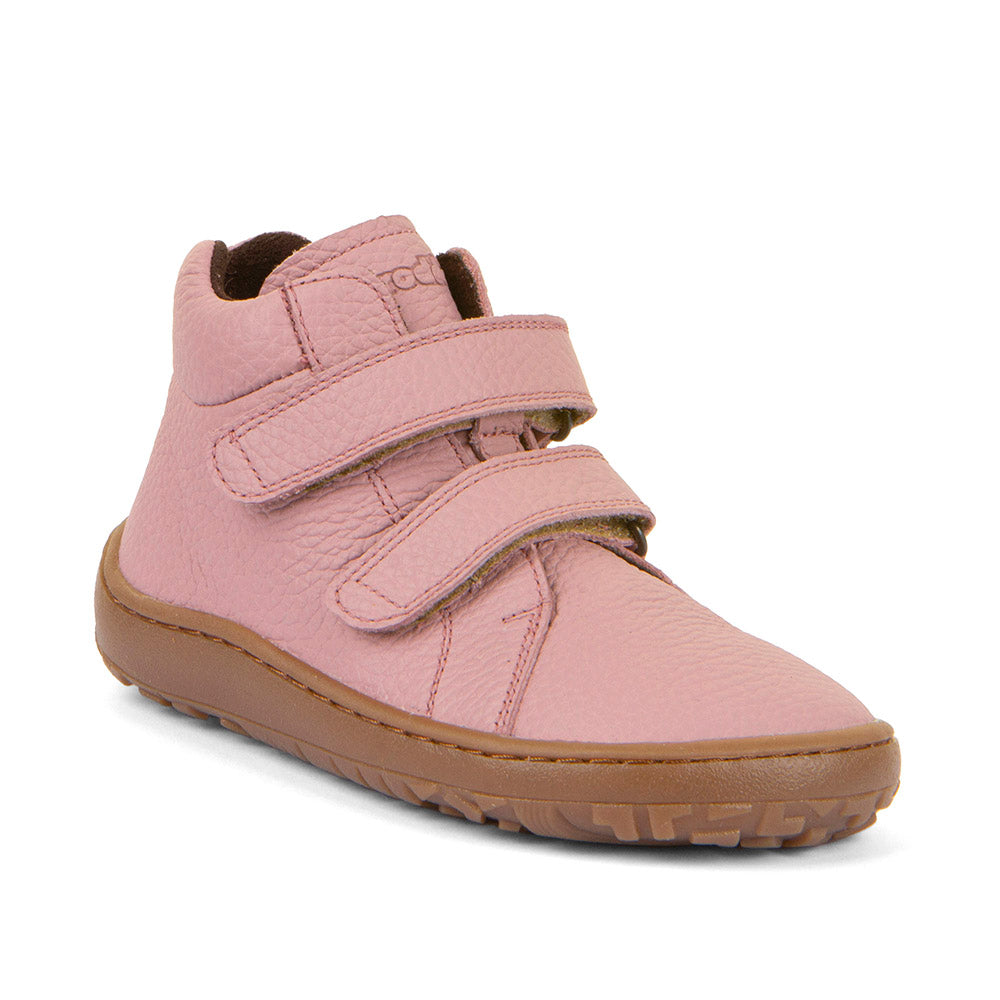 Barefoot Autumn Water-Repellent Leather Shoes in Pink