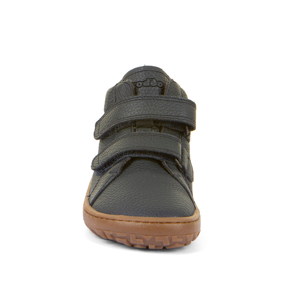 Barefoot Autumn Water-Repellent Leather Shoes in Dark Blue