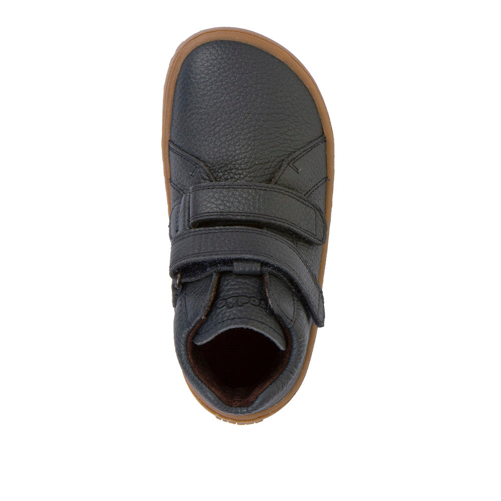 Barefoot Autumn Water-Repellent Leather Shoes in Dark Blue