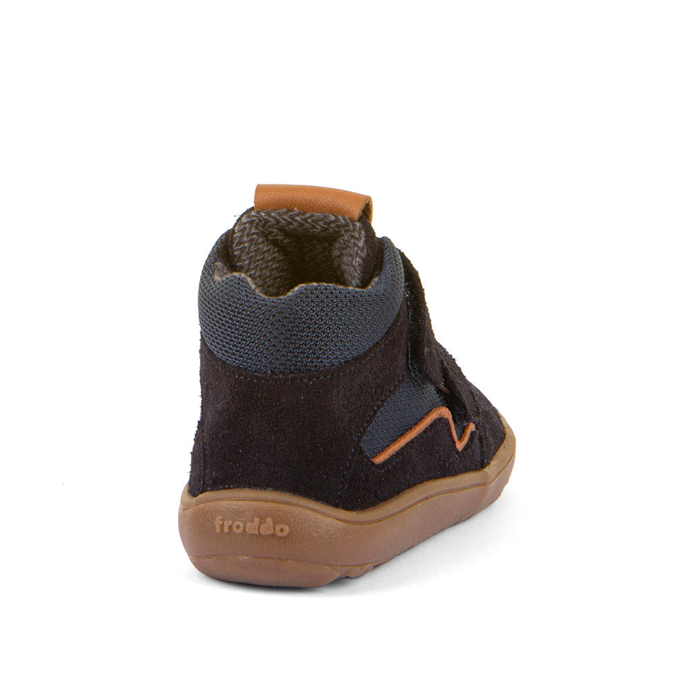 Barefoot Autumn TEX Waterproof Shoes – Leather & Mesh in Dark Blue