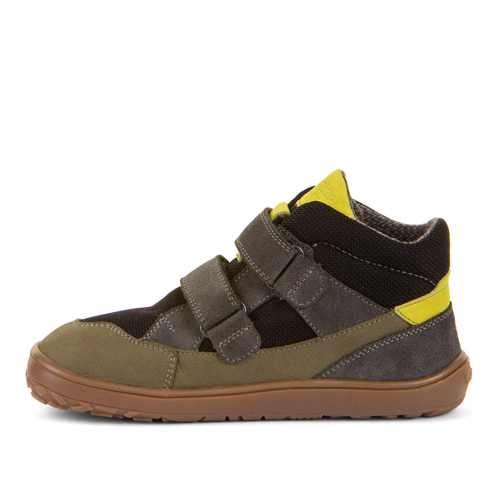 Barefoot UP TEX Autumn Waterproof Shoes – Leather & Mesh in Grey/Black