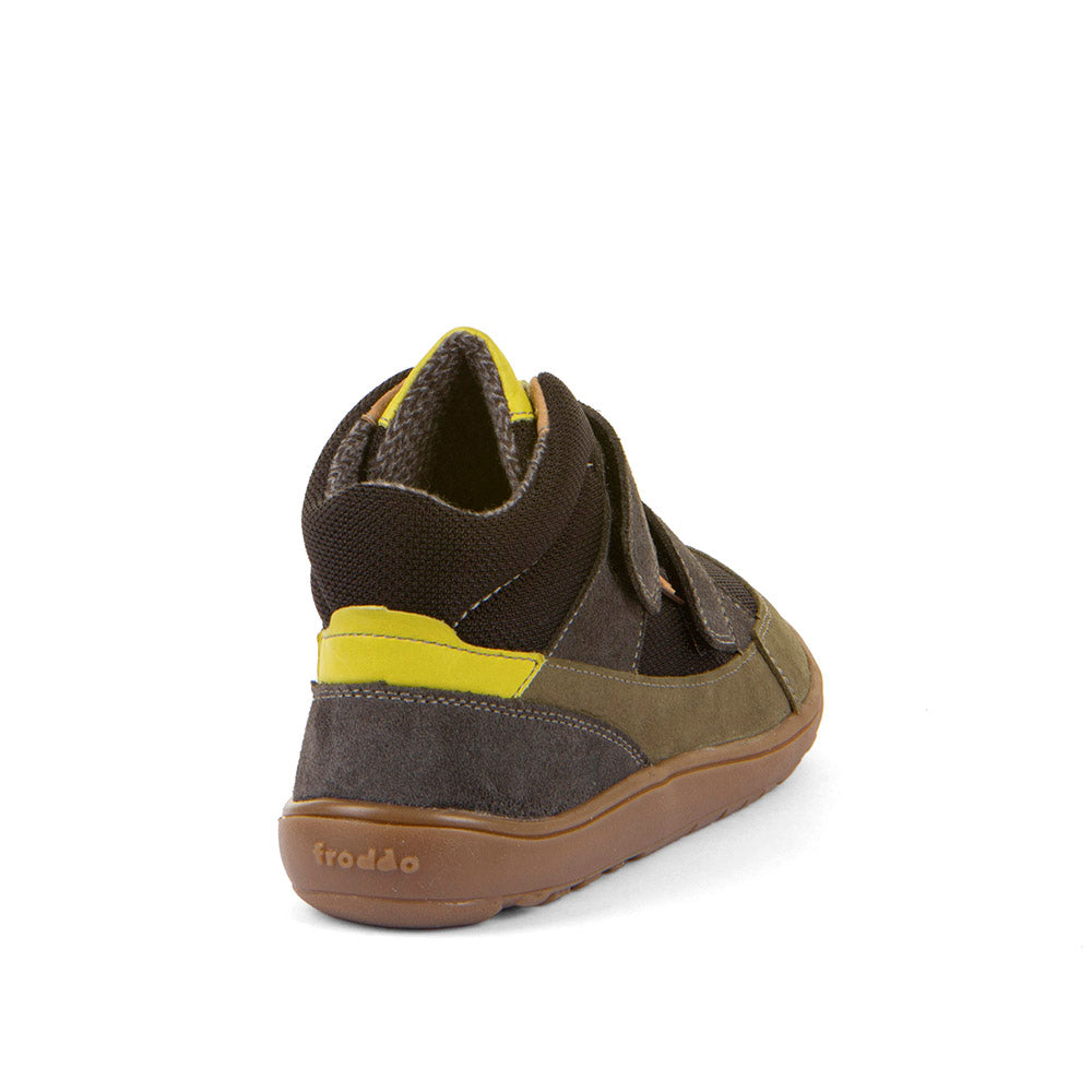 Barefoot UP TEX Autumn Waterproof Shoes – Leather & Mesh in Grey/Black